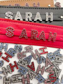 1pc Customized DIY Accessory Keychain, Can Customize Rhinestone Letter Name, Multiple Colors Available, Suitable For Bag Pendant And Strap, Christmas Gift For Young Girls, Female Office Workers, Essential For Holiday And Christmas - Multicolor - View 2