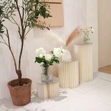 1 件/套象牙色纸板底座、可折叠纸板罗马式立柱、可折叠立柱支撑、婚礼配件、落地展示柱、带圆形上层搁板的 DIY 底座盒、可折叠纸质圆筒、婚礼蛋糕底座、生日、鲜花、理想的礼物支架、婚礼装饰、家居、房间、毕业典礼、派对、单身派对 - 彩色 - 查看 4