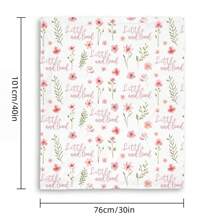 Floral Baby Blankets For Girls - Super Soft Nursery Minky Blanket, Newborn Baby Blanket With Double Layer Dotted Backing, Pink Bed Throw Blanket, 30 X 40 Inch - Pink Flowers - View 2