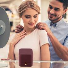 Single Ring Box, Jewelry Storage Display Stand Ring Organizer Case Plastic Gift Box For Wedding Engagement Birthday