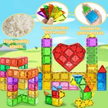 30/50/100pcs Magnetic Building Blocks Toys, Improve Hands-On Ability And Creativity, Educational Puzzle For Teens, Random Colors Suitable For Birthday, Christmas, Halloween Gifts - Multicolor - View 4