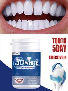 ¿Quieres unas encías talla grande blancas y saludables? Polvo dental blanco 5D, limpieza profunda y blanqueamiento juntos