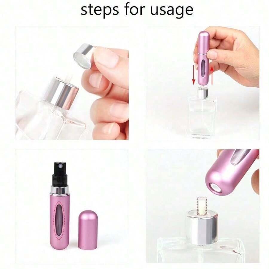 Perfume Bottle 3pcs Perfume Refillable Portable Mini Travel Bottle Set, Makeup Cosmetics Storage Tray Accessories - 黑色 - 查看 1