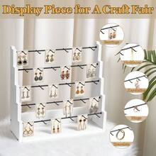1PC Jewelry Display For Vendors, 5 Layer Earring Holder Organizer With 30 Earring Hooks, Jewelry Organizer Stand For Bracelets, Rings, Keychain, Jewelry Holder, White