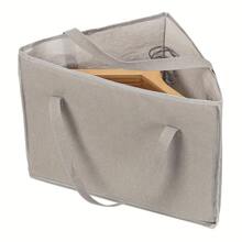 1 件三角形挂衣袋带手柄和底部托盘收纳盒，衣架收纳三角形包装带手柄，节省空间，整洁的衣架收纳袋