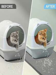 Cat Litter Mat, Double Layer Waterproof Anti-Tracking Litter Mat, Washable Pet Litter Tray Mat