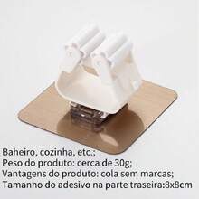 1/2/3 Pack Mop And Broom Holder, Wall Mount, Heavy Duty Kitchen, Bathroom, Handle - 彩色 - 查看 2