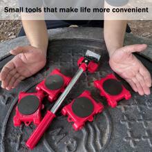 5-Piece Upgraded Durable Furniture Moving Slider Set - Heavy-Duty Portable Roller Base Tool For Single-Person Operation | Effortless Large Item Mover For Refrigerators, Sofas & Cabinets - Labor-Saving Floor Protection Design For Home, Office & Apartment Relocation