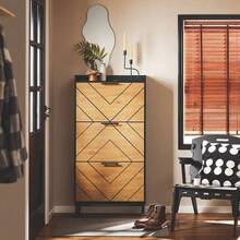 SoBuy Shoe Storage Cabinet, Shoe Cabinet, Shoe Cupboard FSR164-SCH - Black - View 3