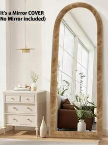 1 Pc Mirror Covers, Plush Floor Mirror Cover, Christmas Decorations, Girl Gift, Suitable For Ultra-Soft Non-Slip Cover Self-Standing Multi-Size Mirror Cover 64"X21" Full-Length Mirror Cover Warm Decoration, Suitable For Living Room Bedroom Cloakroom Full-Length Mirror, TV Cover (Multi-Color) - 彩色 - 查看 17