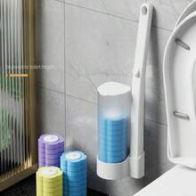 1套一次性马桶刷（1个刷头+1个底座+24个替换头），3色海绵替换头套装，无死角，适合清洁马桶和家庭使用 - 灰色 - 查看 10