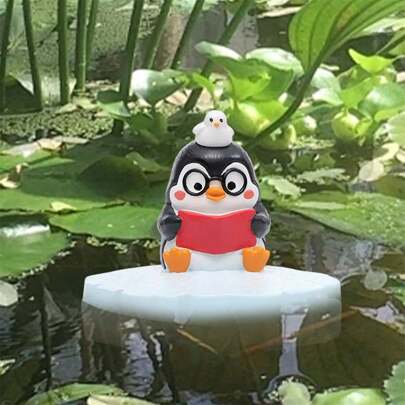 Resin Penguin Figurines Cute Small Animal Sculpture Decorations For Home, Garden