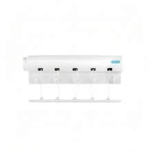 1 pieza Tendedero extensible de 4 líneas/5 líneas - 147,63 pulgadas Cuerda de lavandería de plástico durable para interiores, accesorios de lavandería, adecuado para dormitorio, baño y sala de estar - Tendedero de ropa invisible que ahorra espacio para ropa, toallas y pantalones (color de clip aleatorio) - Multicolor - Ver 10
