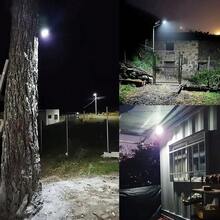Đèn LED năng lượng mặt trời công suất cao 10000LM chống nước ngoài trời Đèn đường sân vườn Đèn tường cảm biến chuyển động Đèn nhà để xe điều khiển từ xa - màu đen - Xem 2