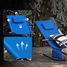 SoBuy Cushion, Ergonomically Shaped, Padded Mattress Topper With Headrest For Rocking Chair, Garden, Black OGS28-P02 - Royal Blue - View 6