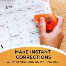 BIC Wite-Out Brand EZ Correct Correction Tape, 19.8 Feet, 4-Count Pack Of White Correction Tape, Fast, Clean And Easy To Use Tear-Resistant Tape Office Or School Supplies-653399 - 白色膠帶 4 條裝 1 包 - 查看 8