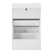 SoBuy FSR78 Shoe Tipper Shoe Cabinet With 2 Flaps Shoe Rack With 4 Shelves Shoe Chest Shoe Rack Light Grey W X H X D Approx.: 54 X 83 X 24 Cm - 白色 - 查看 4