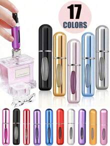 5Pcs/3Pcs/1Pc 5ML Perfume Refillable Bottle,Perfume Bottle Refillable Perfume Atomizer Bottle,Perfume Travel Spray Bottling Dispenser,Mini Portable Empty Liquid Container ,Travel Essentials ,Travel Organizer For Beach ,Summer Vacation Back To School - Multicolor - View 3