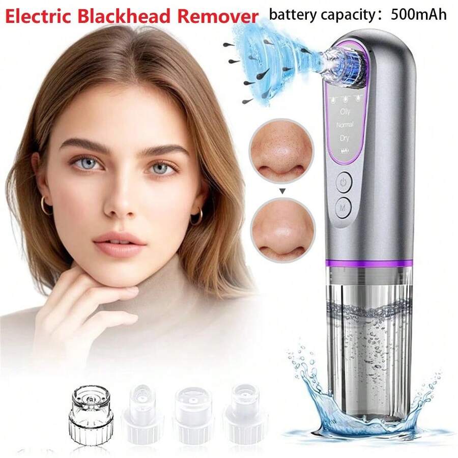 Elektrisches kleines Blasen-Mitesser-Entferner USB Wasserzyklus Porenreinigungs-Gerät Vakuum-Sauggesichtsreiniger-Werkzeug 500mAh