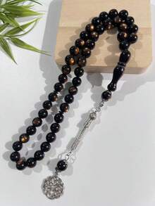 45 颗/套 10 毫米单串念珠，中东阿拉伯每日祈祷念珠 - 彩色 - 查看 13