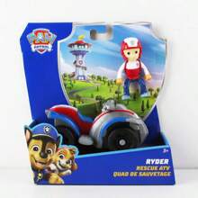 Spin Master Official Everest's Snow Plow Vehicle With Collectible Figure, Ryder's Rescue ATV Vehicle, Rex Rescue Vehicle, Rocky Recycle Truck, Tracker Jungle Cruiser, Chase Patrol Cruiser Rubble Skye Collectible Toy Zuma Hovercraft Vehicle For Kids Aged 3 And Up, 97237, 1pc