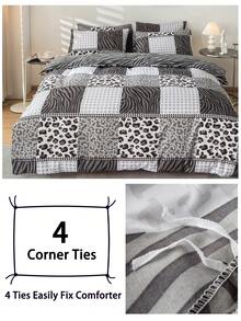 3pcs Heart Pattern Bedding Set (1 Duvet Cover And 2 Pillow Shams), Soft & Skin-Friendly, Suitable For All Seasons, Home, Wedding And Other Occasions - Multicolor - View 6