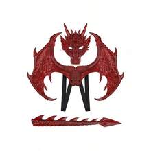 全新升级版RP龙套装,万圣节装饰龙翼尾巴面具套装,适合圣诞节、万圣节、感恩节、复活节礼物 | 龙战士全套服装,万圣节主题装扮,派对礼服,包含面具+翅膀+尾巴,5种颜色可选 - 彩色 - 查看 8