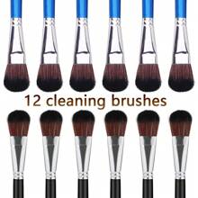 6pcs Mop Brush For Acrylic Painting 1 Inch Blending Brush Paint Brushes For Acrylic Painting Oval Mop Acrylic Brush With Wooden Handle For Acrylic Paint, Watercolor, Face And Body Art Painting,Back To School,School Supplies