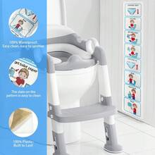 Gráfico de entrenamiento para ir al baño, Horario visual de entrenamiento para ir al baño, Tarjetas para educación visual especial, Material de aprendizaje para el aula de educación especial, Gráfico de rutina para autismo - Blanco - Ver 3