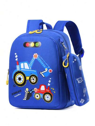 新款时尚卡通汽车图案背包带小包，旅行和户外活动的必备品