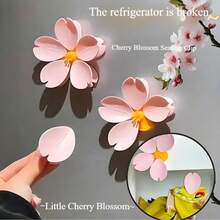 Sakura Sealing Clip, Refrigerator Magnet, Sealing Clip, Petal Magnetic Sealing Clip, Creative Food Sealing Clip, Snack Sealing Clip - 粉色 - 查看 1