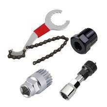 Kit de herramientas de reparación de bicicletas - Incluye extractor de cadena, extractor de volante, extractor de biela, herramientas y accesorios de mantenimiento de bicicletas - Multicolor - Ver 6