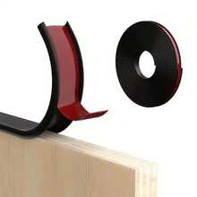 1 قطعة شريط حواف ذاتي اللصق بشكل حرف U بطول 5 متر/196.85 بوصة، غطاء واقي للحماية والديكور لحواف الطاولات والكراسي