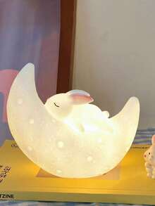 Cute Cartoon Rabbit Night Light, Bedroom Bedside Lamp, Decorative Small Table Lamp, Room Decor Lighting, Dorm Atmosphere Lamp