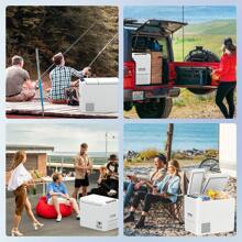 Advwin 28L Car Refrigerator, Dual Zone Portable Camping Fridge, 12V DC Car Fridge Freezer For Caravan, Travel, Camping & Outdoor Living