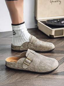 Sandalias casuales, cómodas y de moda para hombre, para playa, exteriores, verano - Albaricoque - Ver 4
