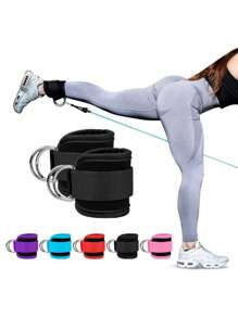 1PC Of Ankle Straps ,Taekwondo Ankle Brace Leg Strength Training Resistance Band Ankle Cuffs Combination Exercise Strap,Fitness Ankle Strap Deadlift Hip Stretch Leg Strength Training Ankle Strap For Binding Feet, Long Frame Ankle Ring - Multicolor - View 1