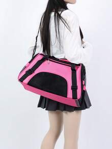 Expandable Breathable Cat Carrier Tote Bag, Portable Pet Backpack Airline Approved Pet Carrier