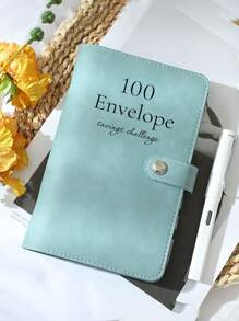 A6 Soft PU Leather Snap Closure Loose-Leaf Binder With Cash Envelope Pocket, Personal Finance Budget Planner, Refillable Cash Wallet For Traveling, Daily Savings Notebook, Household Account Book,Back To School,School Supplies