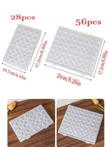 56/28/12 Compartment Transparent Storage Box, Multi-Functional Detachable Jewelry Box, Multi-Layer Dust-Proof Storage Box, PP Material, Large Capacity Jewelry Organizer Box, Movable Portable Jewelry Holder, Suitable For Rings, Earrings, Necklaces, Nail Art, Paper Clips, Minimalist Style Storage Box, Suitable For Halloween, Christmas, Birthday Gifts, Back To School, Bedroom Decor, Home Decor, Autumn Decor For Women Storage Organizer Travel Holiday Essential Fall Decor Autumn Halloween