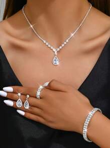 新娘首饰套装 - 项链和耳环