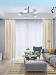 1pc Extra Long No Drill Stainless Steel Adjustable Curtain Rod, 2.5CM Diameter, Black/Silver Curtain Rod, Wardrobe Hanging Rod, Retractable Rod, Clothesline, No Drilling Required, Stainless Steel Material, Easy Installation, Multi-Purpose For Bedroom, Balcony, Wardrobe, Outdoor Clothesline