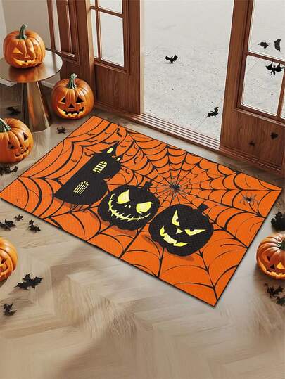 1pc Horror Anime Carpet, Horror Movie Character Halloween Floor Rug, Non-Slip Resistant Rug, Machine Washable, Carpet For Living Room Bedroom Nursery Room, Outdoor Patio Garden Yard Decor Rug, Home Decor, Room Decor