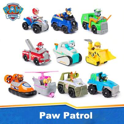 Spin Master Official Everest's Snow Plow Vehicle With Collectible Figure, Ryder's Rescue ATV Vehicle, Rex Rescue Vehicle, Rocky Recycle Truck, Tracker Jungle Cruiser, Chase Patrol Cruiser Rubble Skye Collectible Toy Zuma Hovercraft Vehicle For Kids Aged 3 And Up, 97237, 1pc