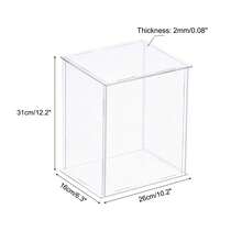 Clear Display Case, Acrylic Box Assemble Dustproof Box Showcase For Collectibles, Crafts - Clear 9.8x5.9x11.8inch - View 2
