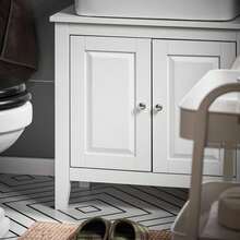 SoBuy FRG202-, Grey Under Sink Bathroom Storage Cabinet With Doors, 60x30x62cm Home Bathroom Decor Bathroom Organizer Summer Bathroom Accessories - White - View 9