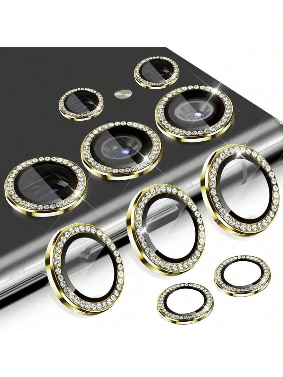 Camera Lens Protection Diamond Film Kit Compatible For Sam Sung Galaxy A14 A15 A34 A54 A15 A16 A35/A55 S23 S24 FE S25+ULTRA Redmi Xiao Mi Note 12 13 14 Poco X5 X6 C65 Moto G14 24 15 35 85 84 75 - 米色 - 查看 1