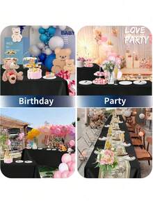 6 paquets de nappe blanche 57 x 120 pouces, nappe en satin résistante aux taches et aux faux plis pour les tables rectangulaires de 6 à 8 pieds, nappe en polyester pour les tables de salle à manger, les mariages, les fêtes, les banquets et le camping - Multicolore - Voir 10