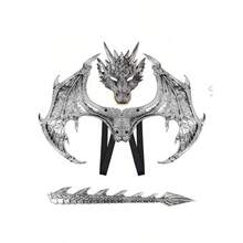 全新升级版RP龙套装,万圣节装饰龙翼尾巴面具套装,适合圣诞节、万圣节、感恩节、复活节礼物 | 龙战士全套服装,万圣节主题装扮,派对礼服,包含面具+翅膀+尾巴,5种颜色可选 - 彩色 - 查看 6