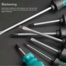 Juego de 9 destornilladores Phillips de punta ranurada y magnéticos. - Acero de aleación de cromo-vanadio - Ver 3